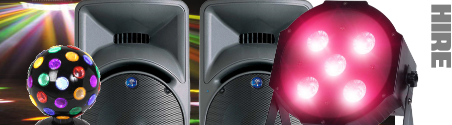 Sound and lighting hire at Nottingham drum and guitar centre